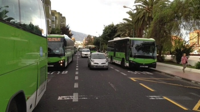 Der provisorische Busbahnhof von Puerto de la Cruz