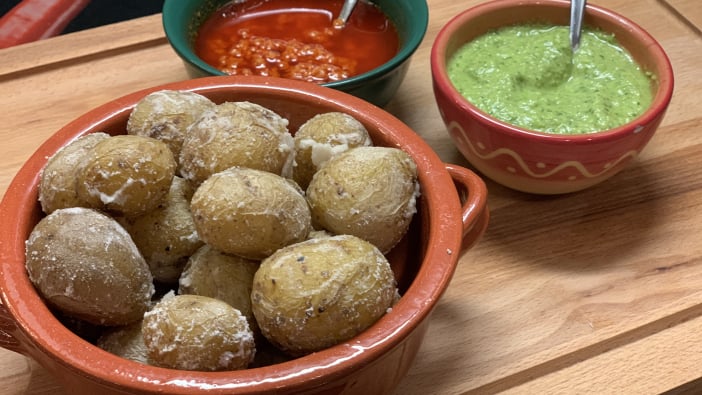 Papas arrugadas kanarische Kartoffeln Salzkruste Rezept lecker